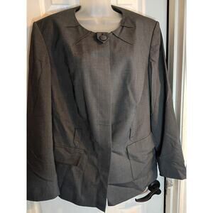 John Meyer Of Norwich Blazer Charcoal Gray Sz 18W Business Office Career